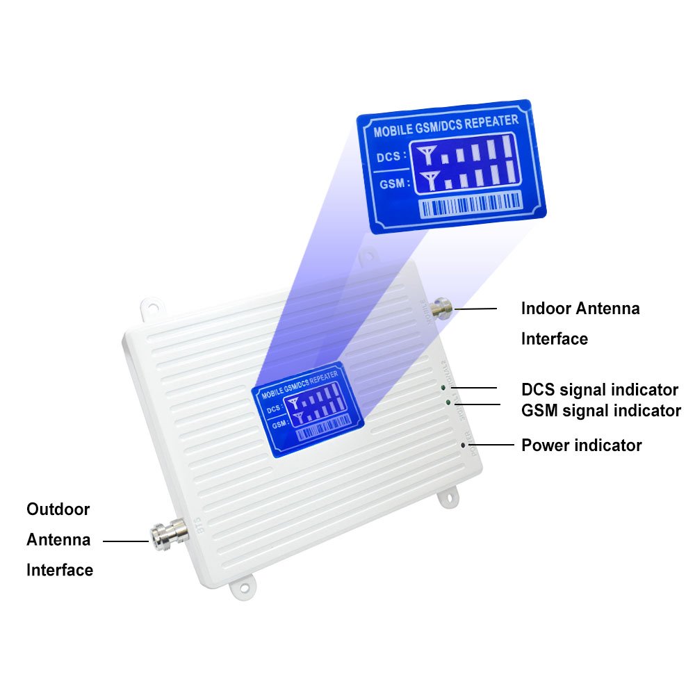 Hot sale dual Band Signal Booster 900 1800 2100 Mhz Mobile Network Booster 3G 4G Gsm Repeater/Amplifier